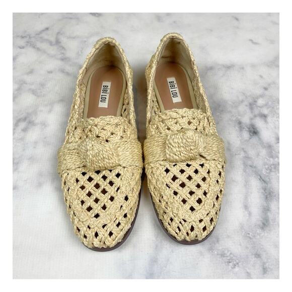 Bibi Lou x Anthropologie Posey Woven Raffia Loafers - Picture 4 of 10